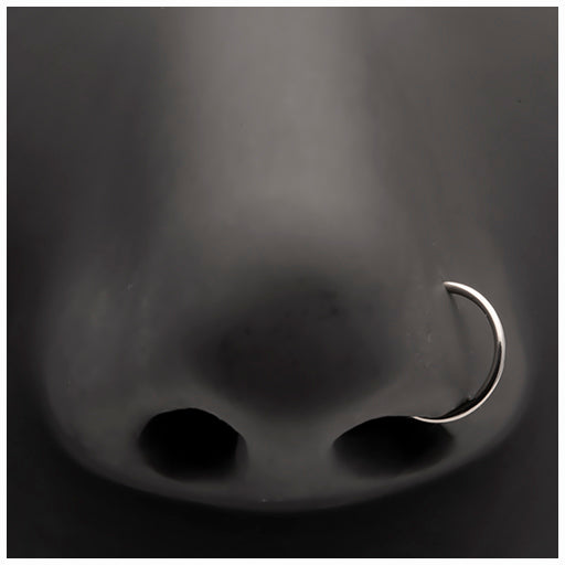 Surgical steel open nose ring - 0.8 x 6,7,8,9 or 10mm