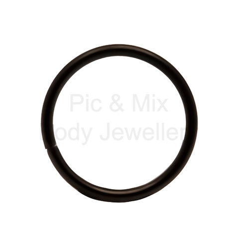 Black Continuous nose ring 0.8 x 6,7,8,9 or 10mm
