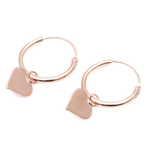 Sterling Silver rose gold colour hearts or stars