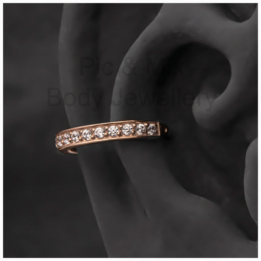 Rose gold coloured Surgical Steel Conch ring 1.2x12mm