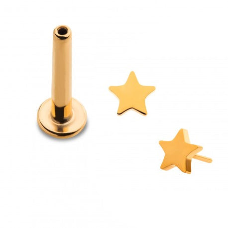 24k gold plated Star labret