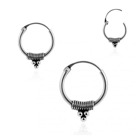 Sterling silver hoops