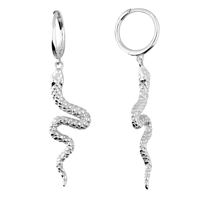 Sterling Silver earring or Gold plate Snake