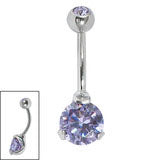 Claw set 316L surgical Steel  belly ring 1.6x10mm
