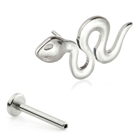 Titanium push fit snake labret 1.2x8mm