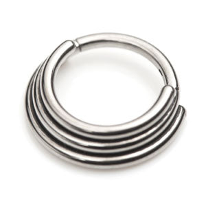 Septum Clicker 1.2mm Rainbow Ridges