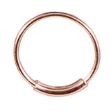 Rose gold coloured sterling silver nose ring