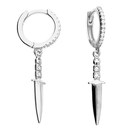 Sterling Silver earring or Gold plate dagger