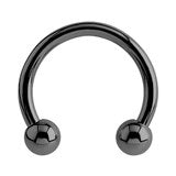 Black steel circular barbell 1.2 or 1.6mm
