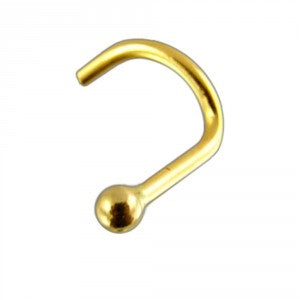 Nose stud - 9ct gold nose screws assorted designs