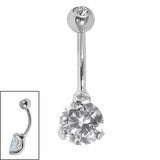 Claw set 316L surgical Steel  belly ring 1.6x10mm