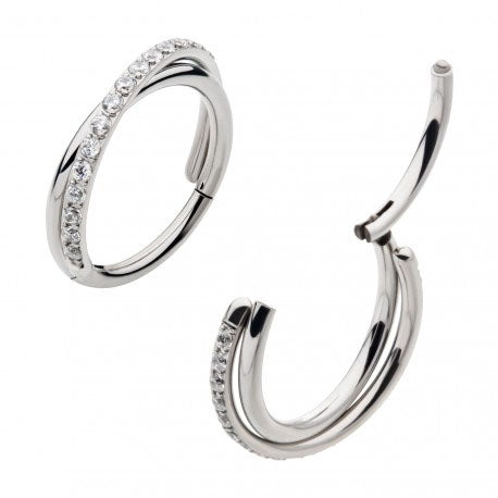 Titanium twist hinged ring