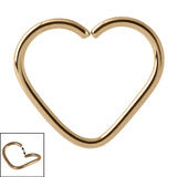 Rose gold, black or zircon steel coloured daith heart